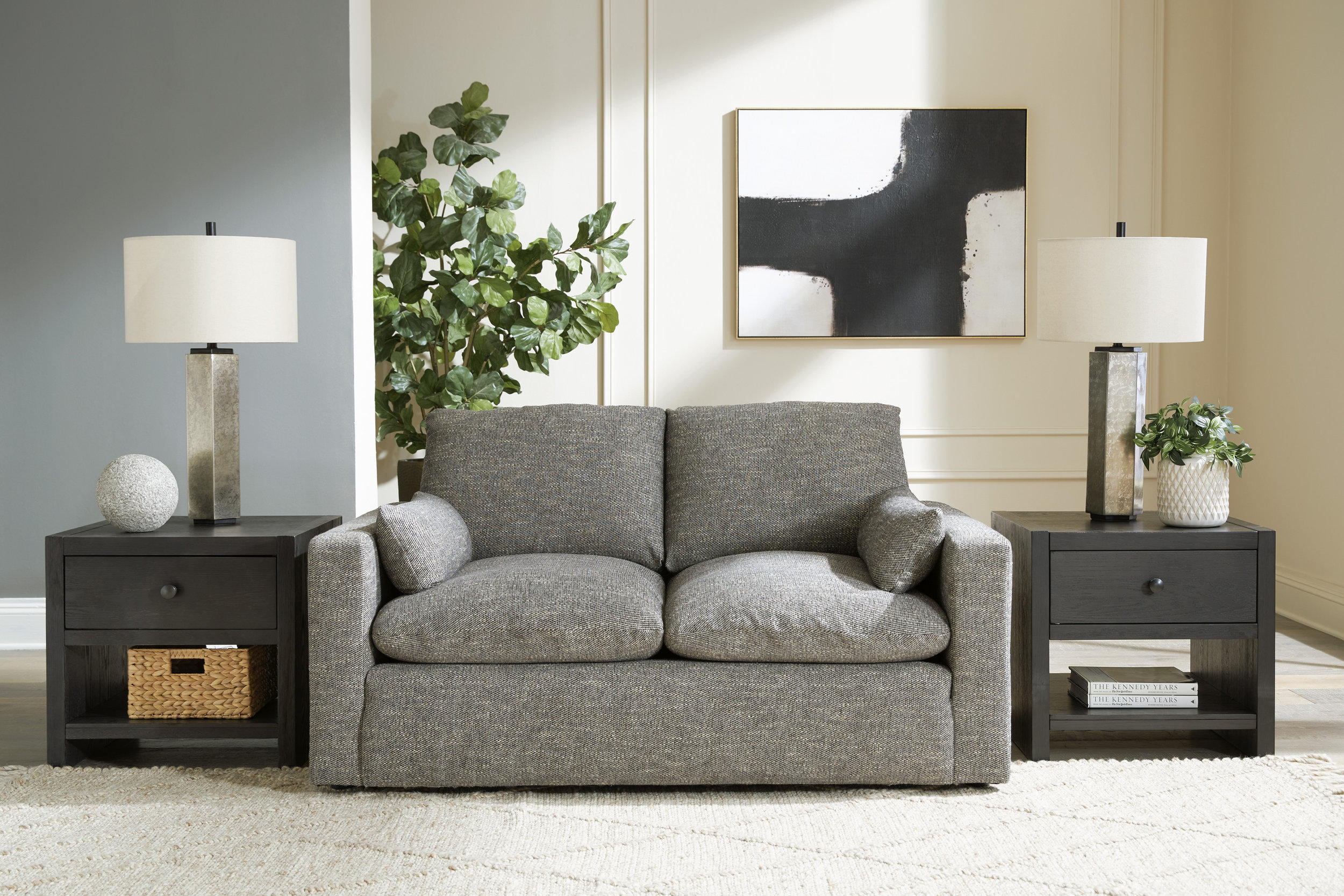 Dramatic Fabric Living Room Set