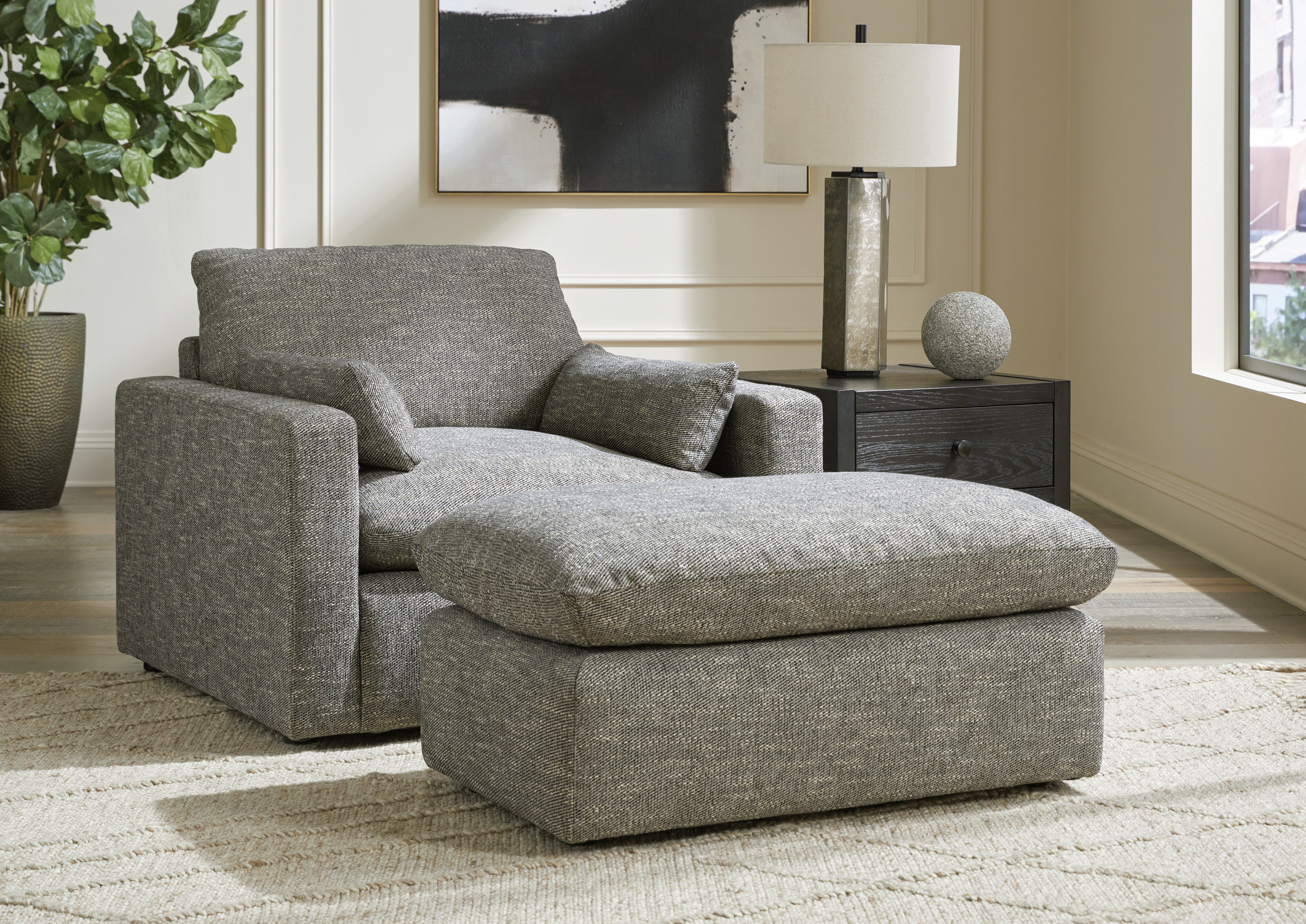 Dramatic Fabric Living Room Set