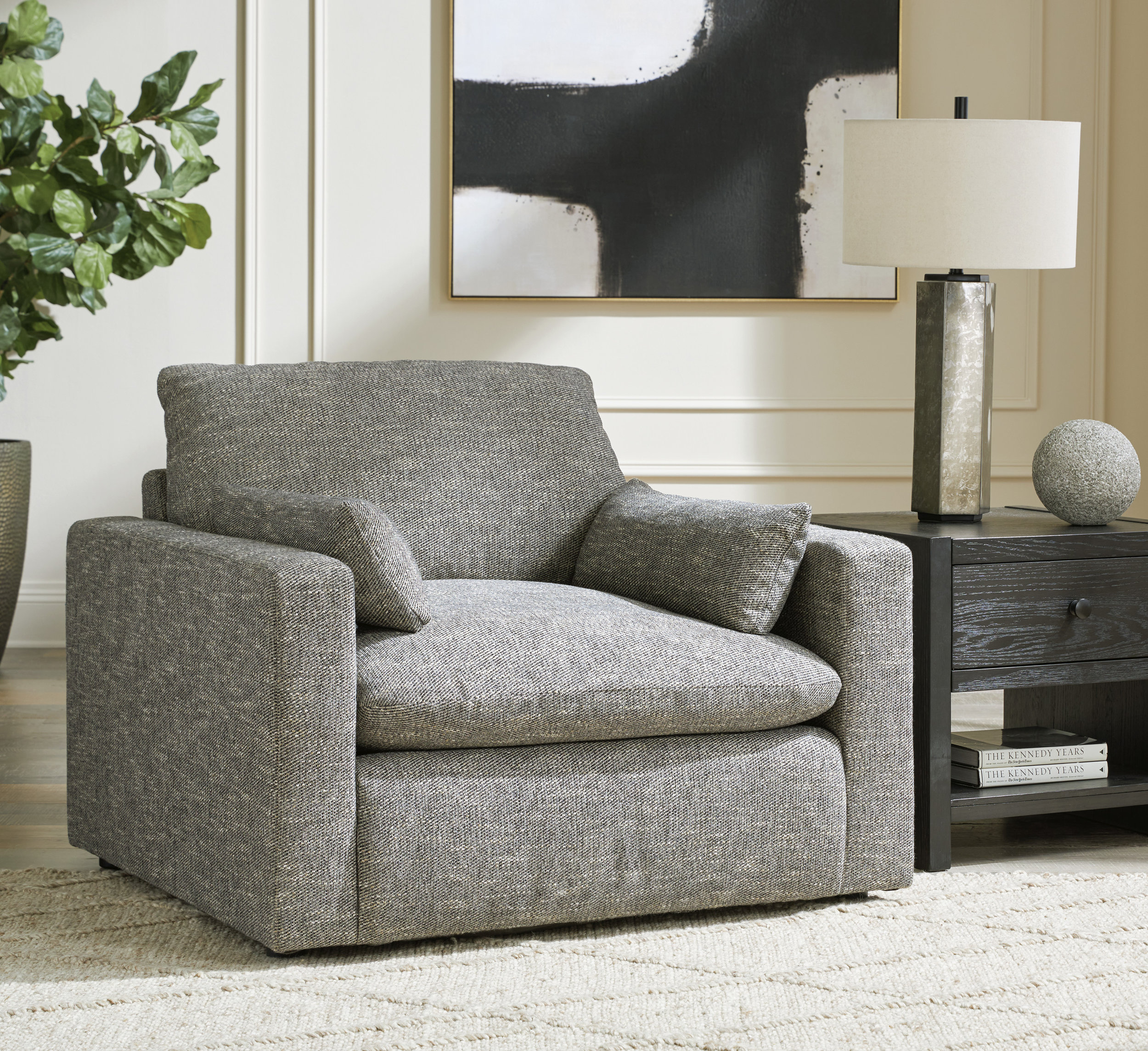 Dramatic Fabric Living Room Set