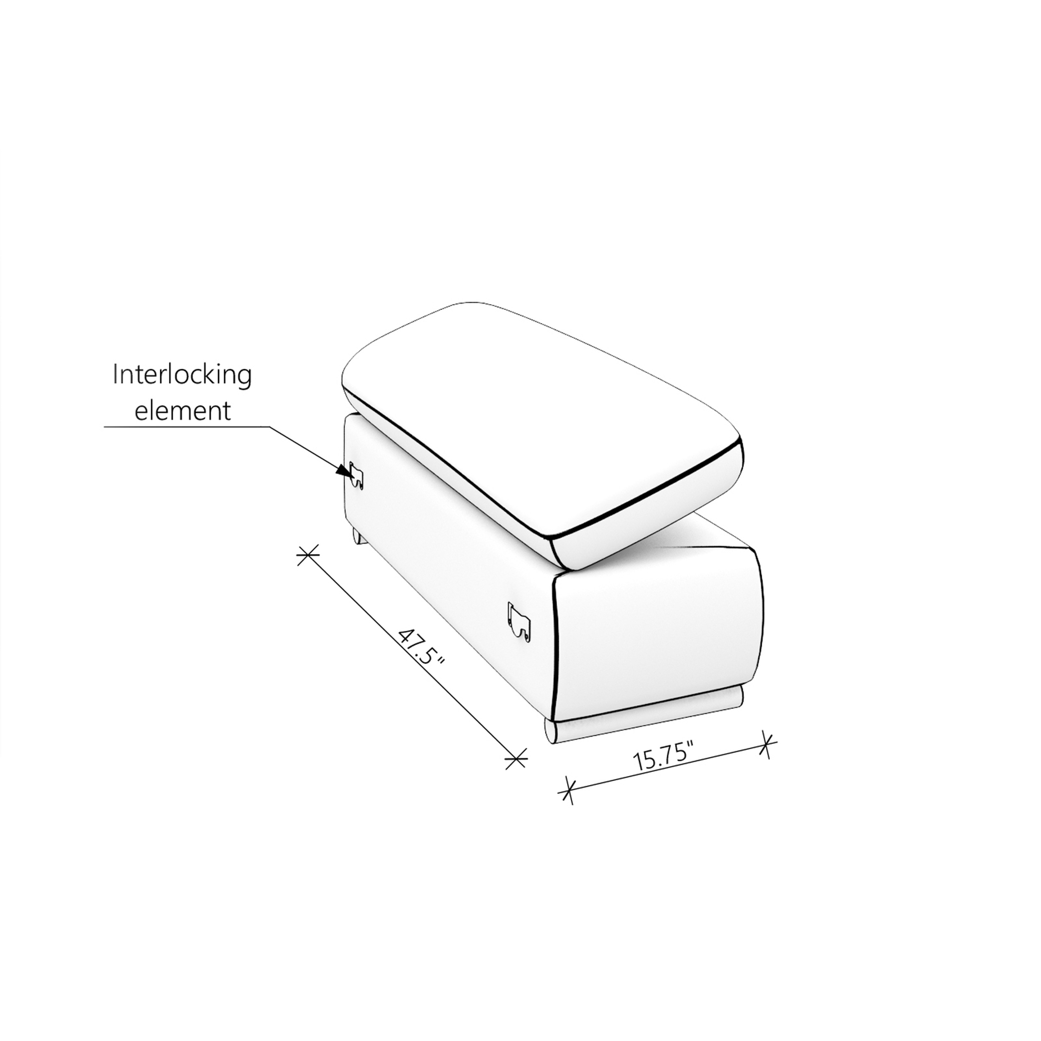 Barcelona 2-Piece Microfiber Storage Sleeper Sectional