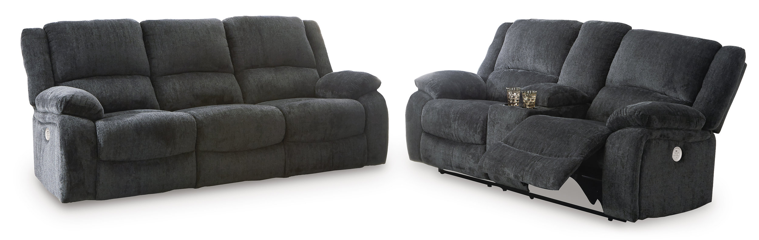 Draycoll Polyester Power Reclining Living Room Set