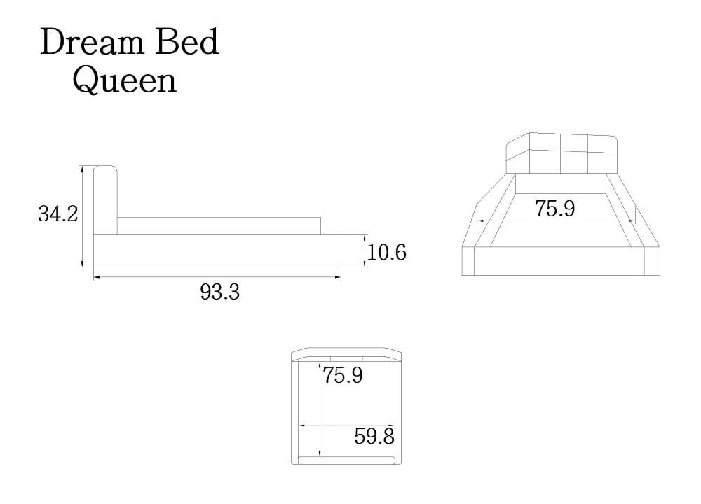 Dream Modern Leather Platform Bed