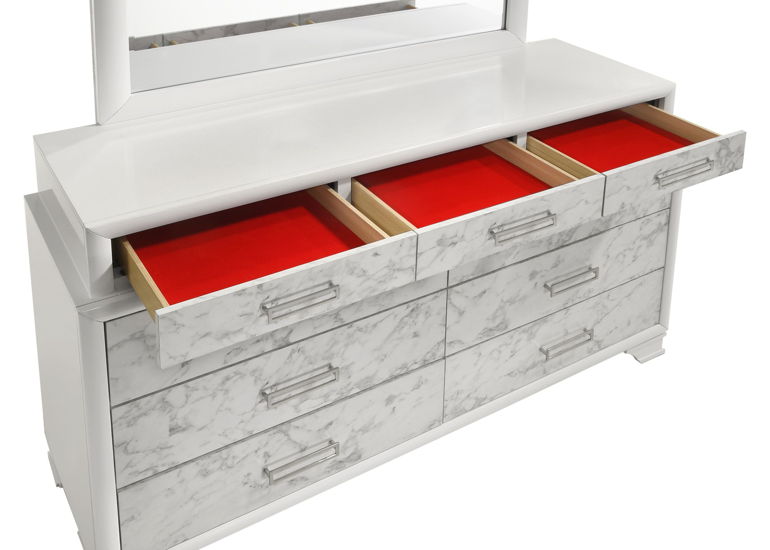 Soul Luxurious 4PC/5PC Bedroom Set - White Finish