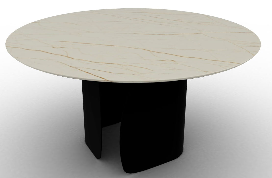 Twins Metal/Ceramic Round Dining Table