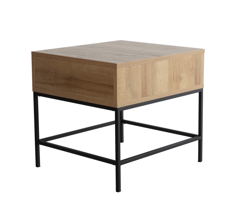 Drift Wood/Metal Rectangular Side Table