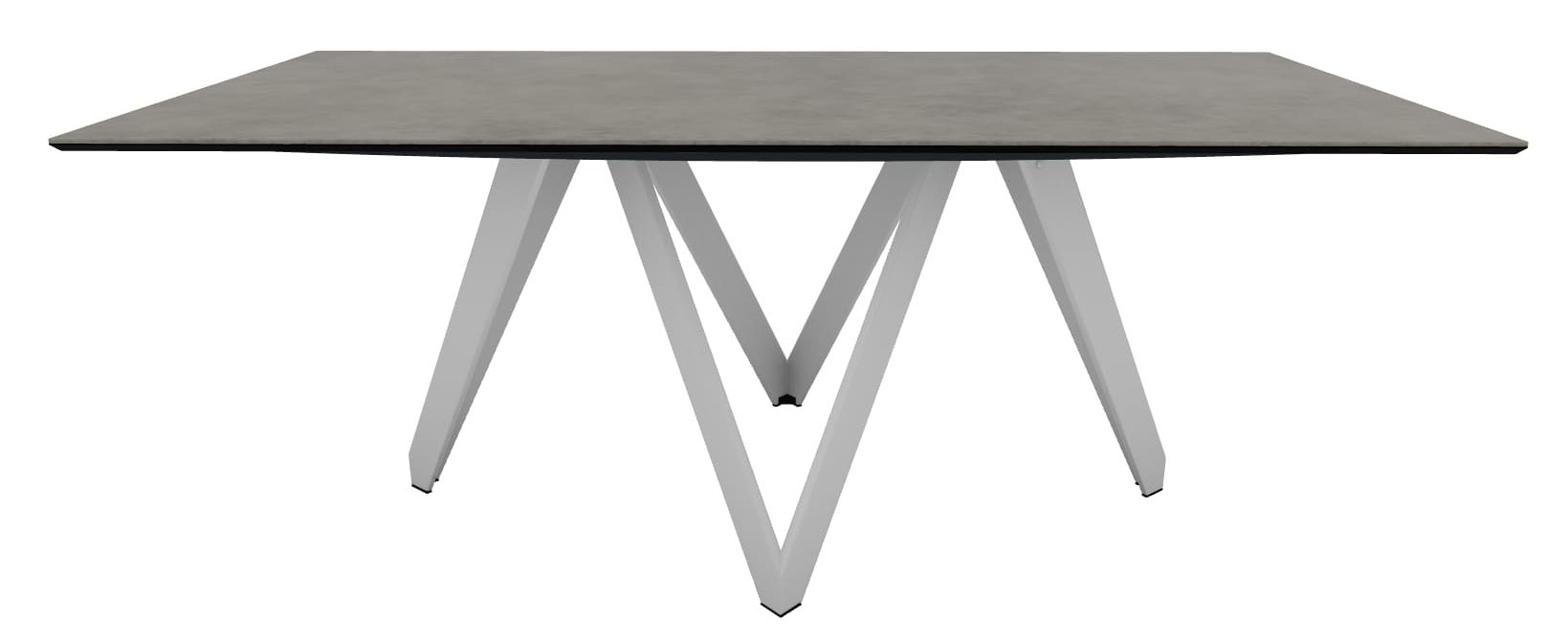Cartesio W78.7-inch Ceramic/Metal/Wood Customizable Rectangular Dining Table