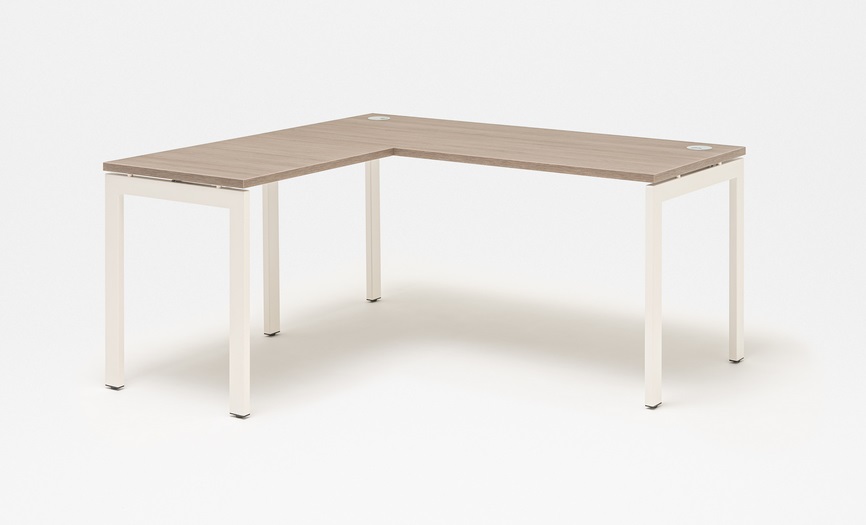 Ogi U Office Single Straight Desk, W62.9" x D27.5"