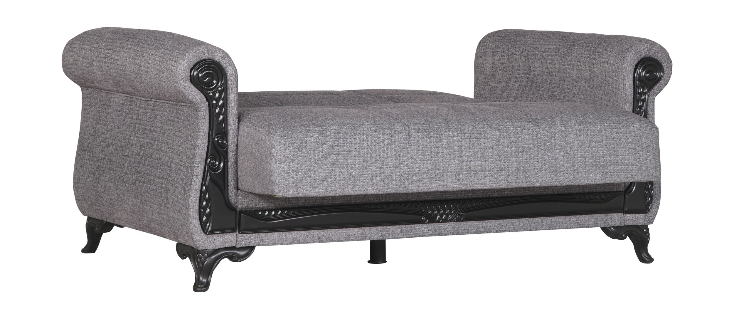 SM Breda Fabric Convertible Living Room Set with Wood Trim