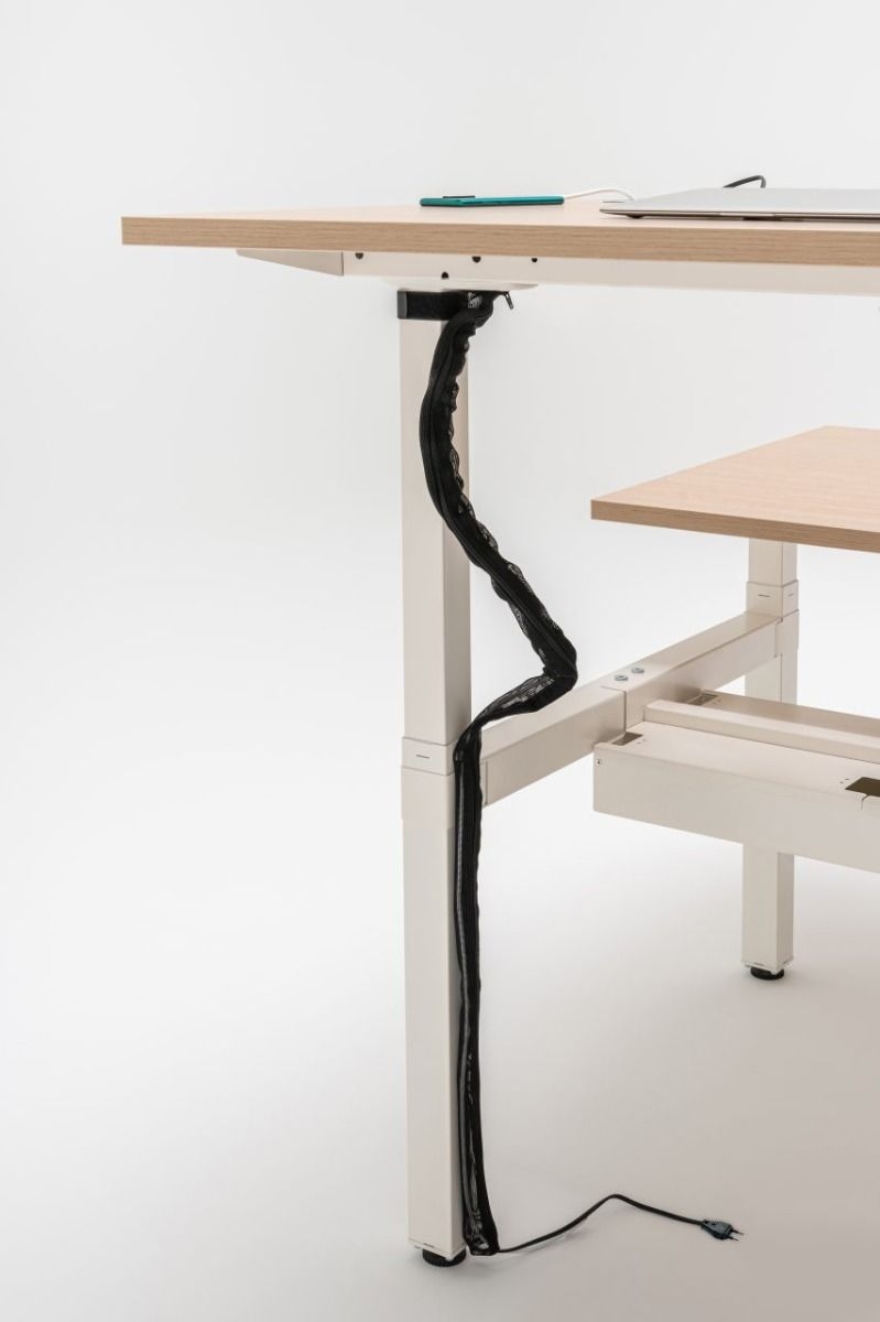 Ogi Drive Sit-Stand Office Bench Desk w/Common Cable Tray