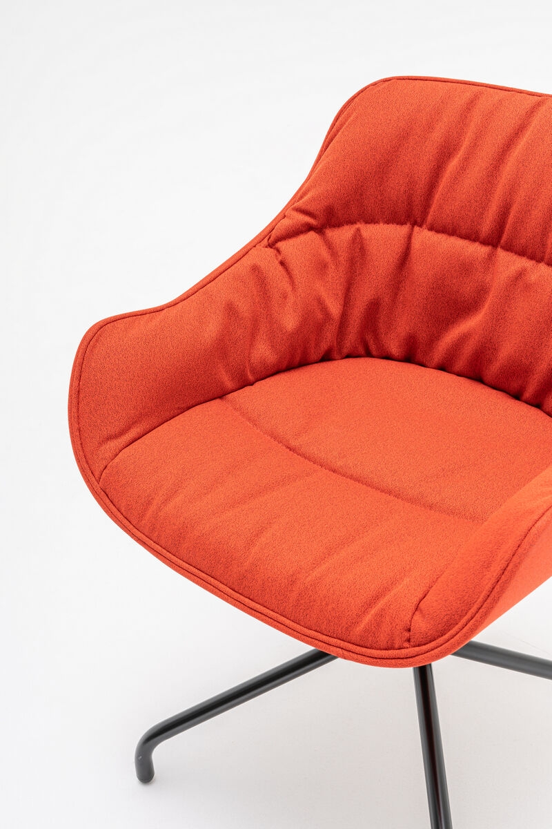 Baltic Soft Duo Fabric Office Swivel Chair w/Metal Base