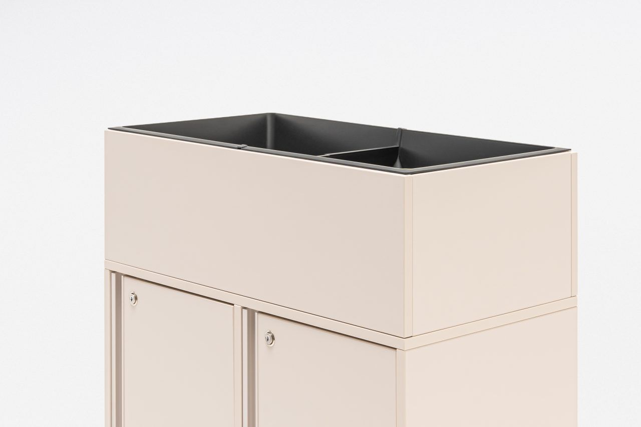 Locker Plus Office Double Storage Cabinet w/6 Lockable Doors