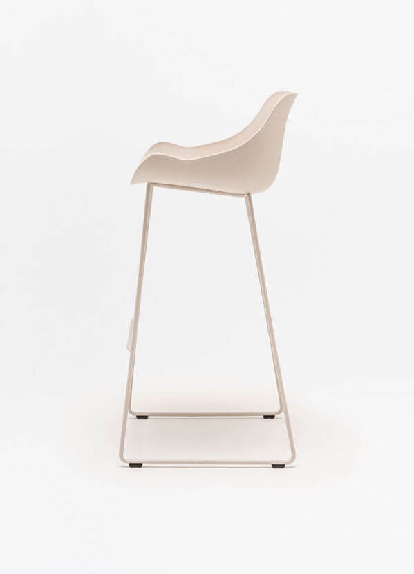 Baltic Basic Polypropylene Office High Stool w/Cantilever Metal Base