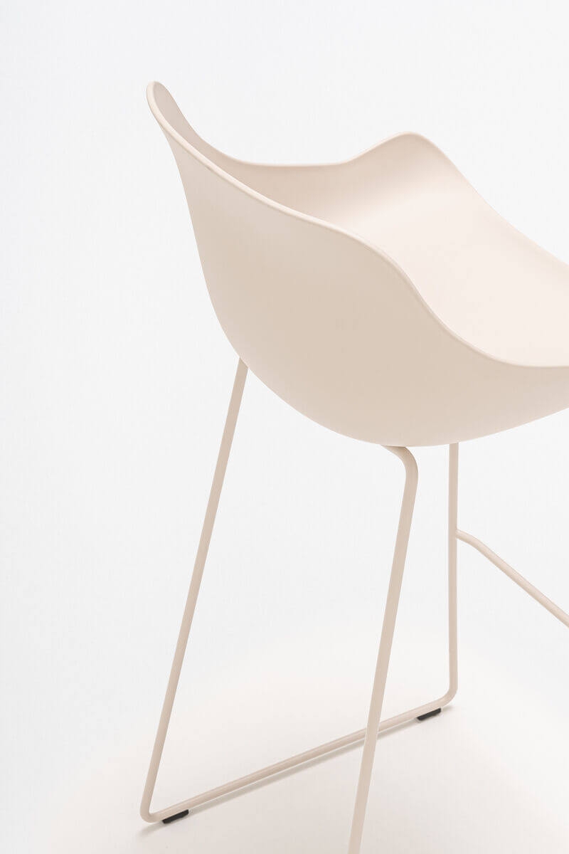 Baltic Basic Polypropylene Office High Stool w/Cantilever Metal Base