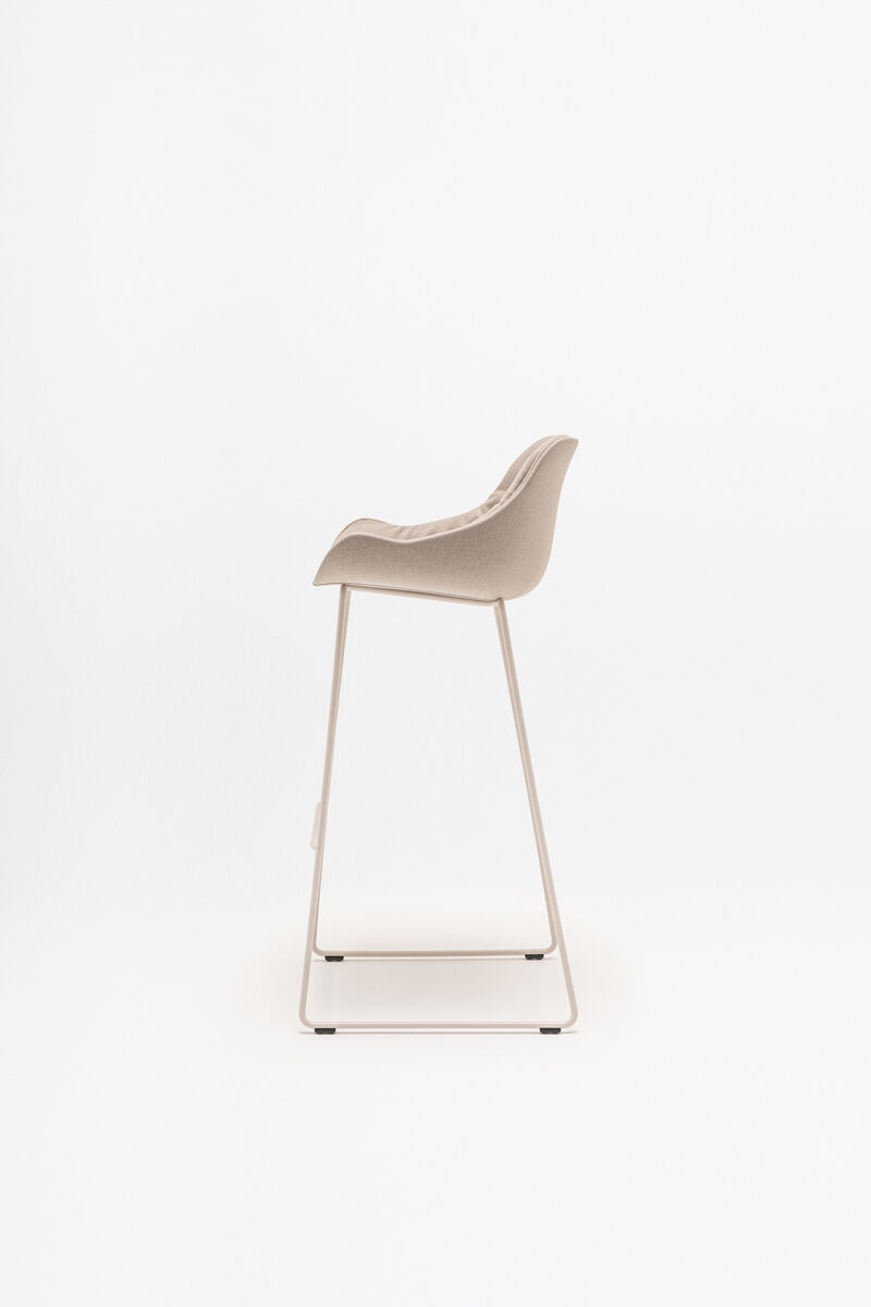 Baltic Soft Duo Fabric Office High Stool w/Metal Base