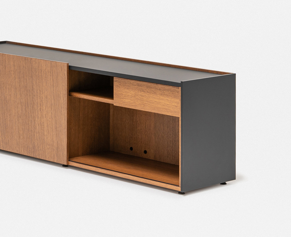 Viga Office D16.4" Veneer Sideboard w/Sliding Door & Drawer