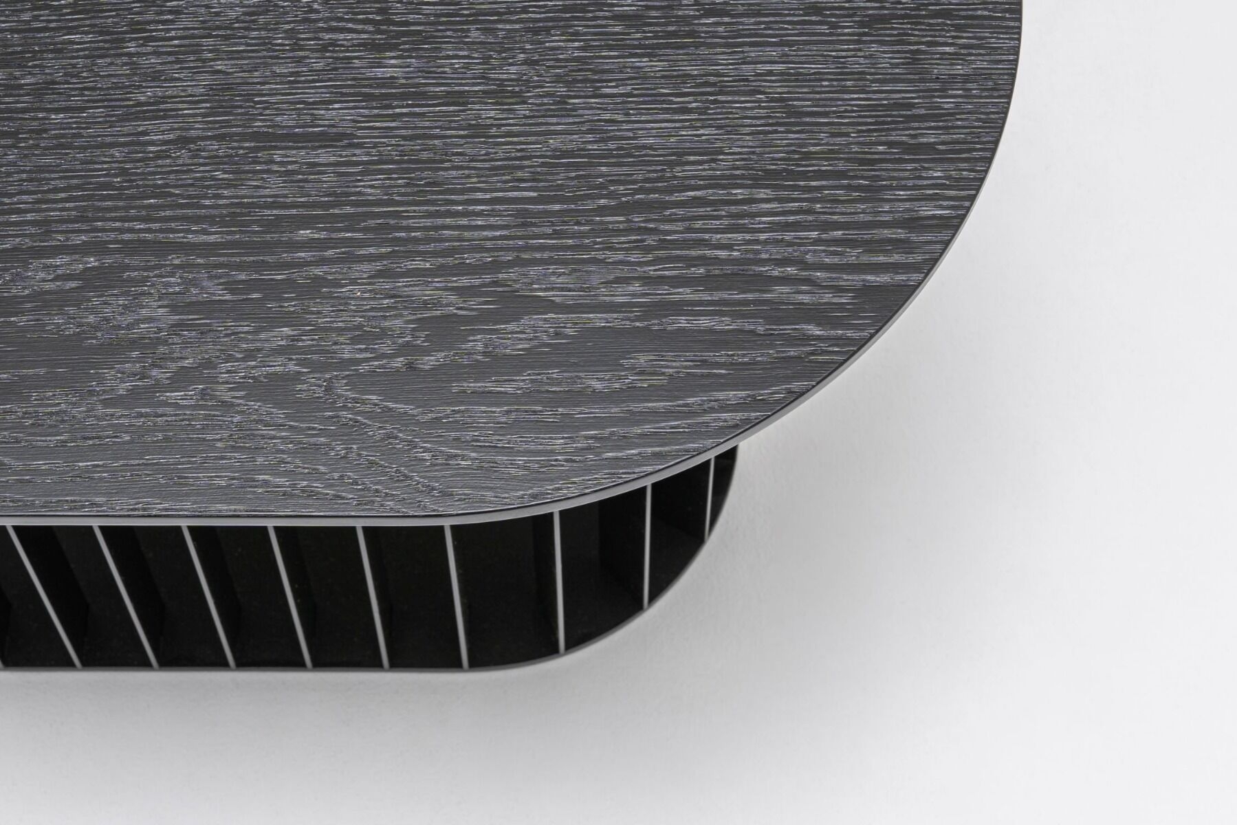 Roll Oval MDF Coffee Table w/ Metal Base