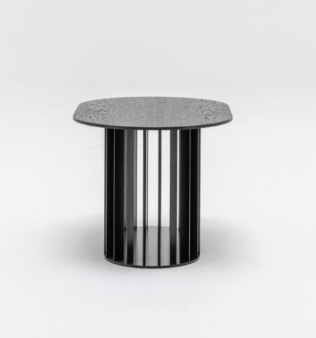 Roll Oval MDF Coffee Table w/ Metal Base