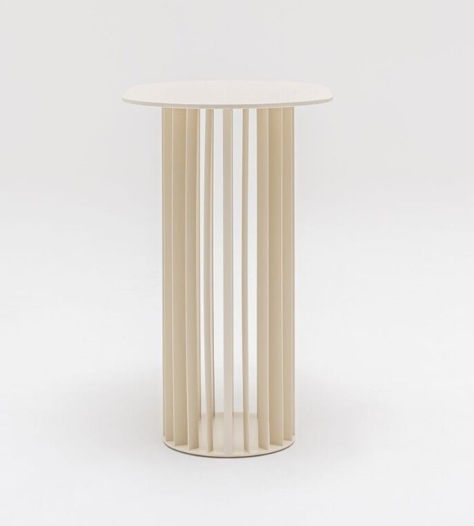 Roll Oval MDF High Coffee Table w/ Metal Base