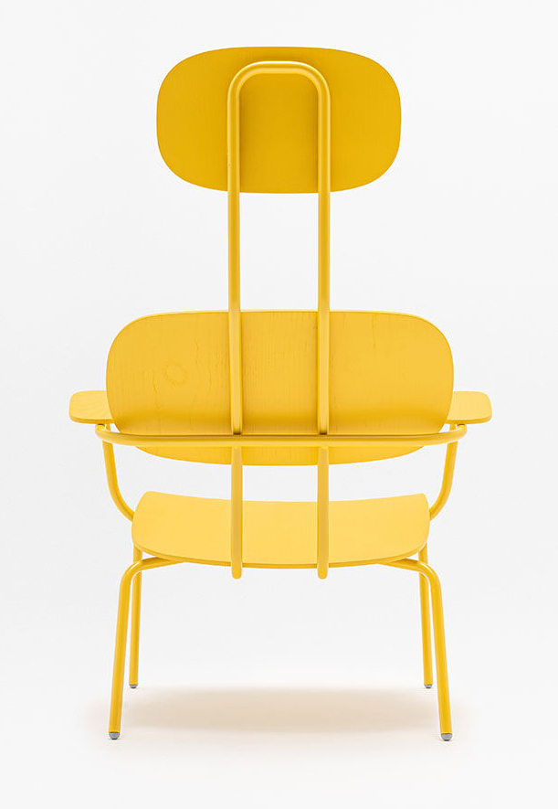 New School Lounge Plywood Armchair w/Headrest