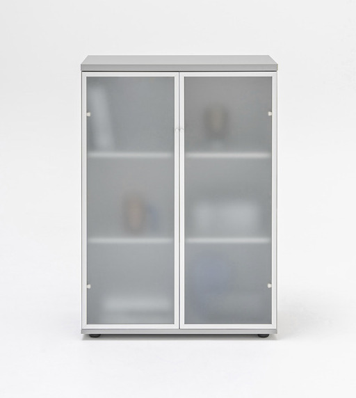 Standard Office Cabinet w/Glass Doors & 3 Shelves