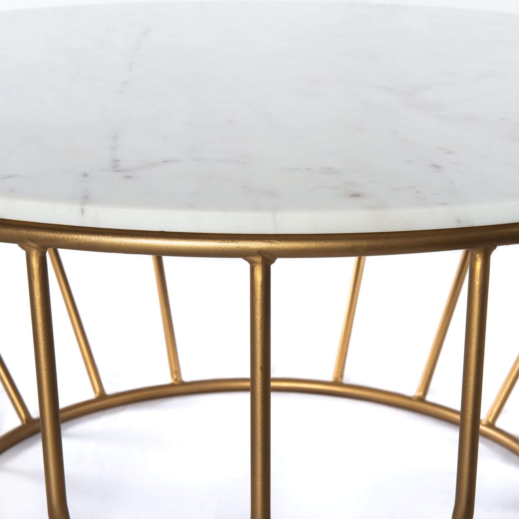 Leaf Marble Top Coffee Table