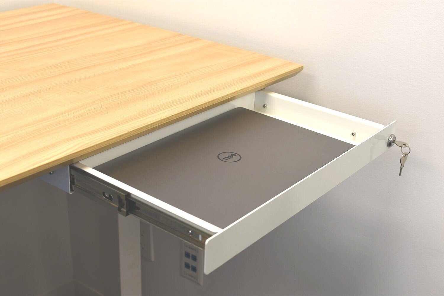 Slyde Essentials Laptop Under Desk Mounted Drawer w/Key Lock