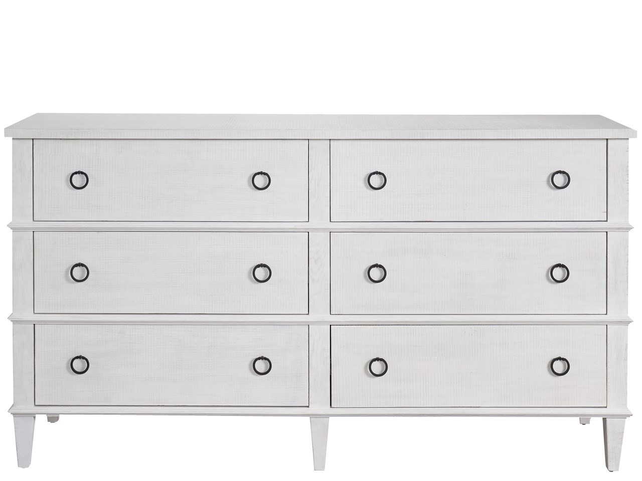 Wood Double Dresser w/6 Drawers