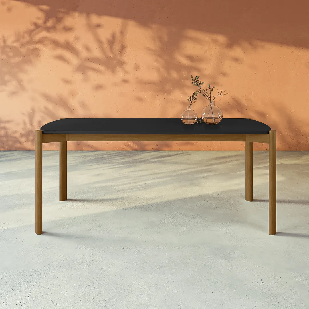 Gales 71-inch Dining Table w/Solid Wood Legs 