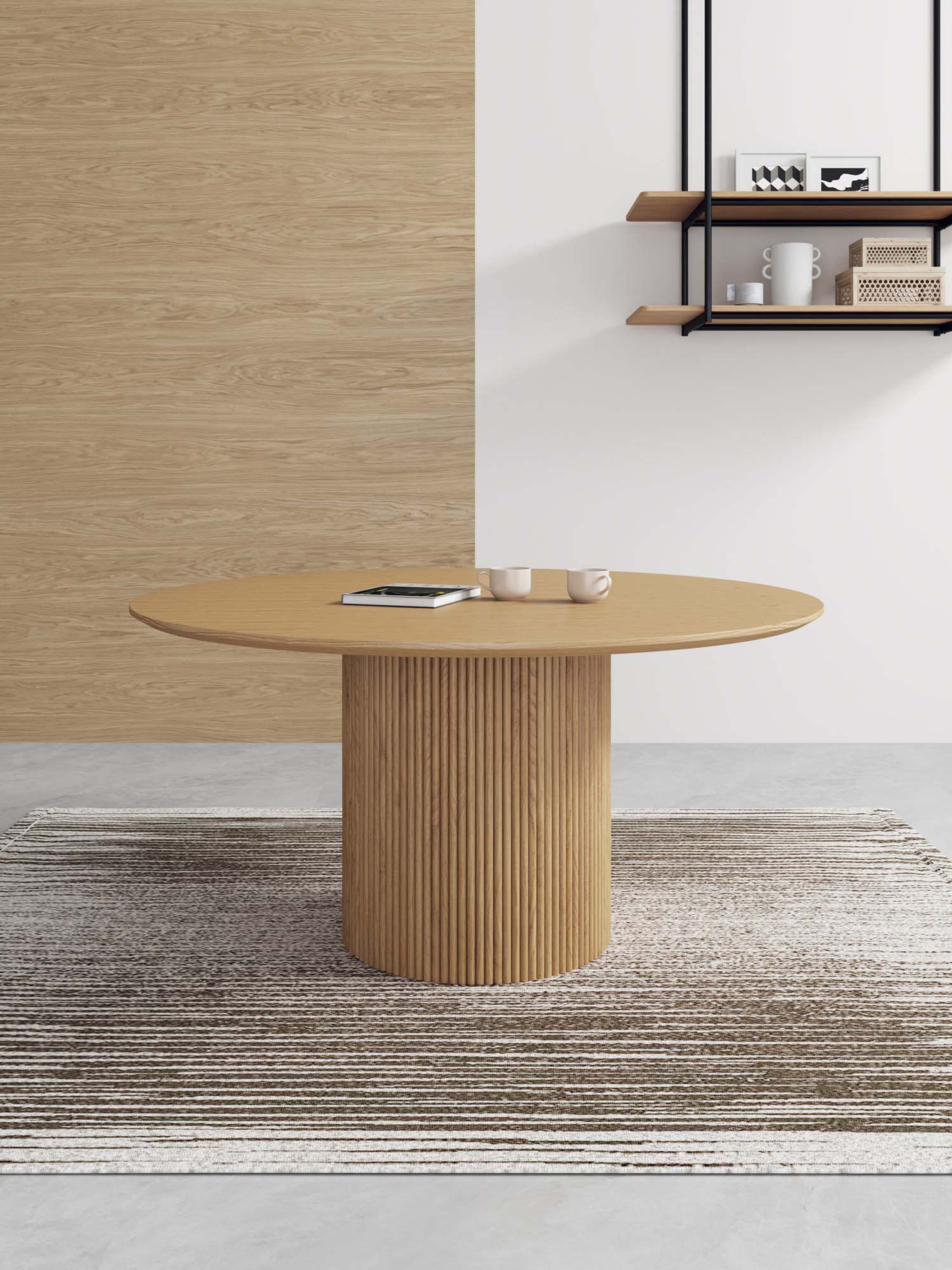 Hathaway 59-inch Solid Wood Round Dining Table 