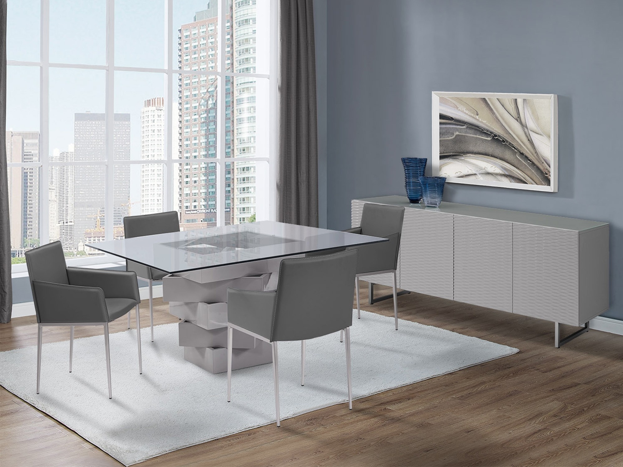 Carson Square Glass Dining Table