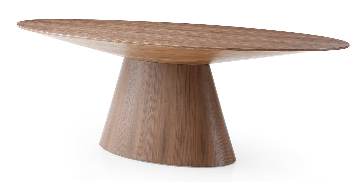 Bruno Oval Wood Veneer Dining Table