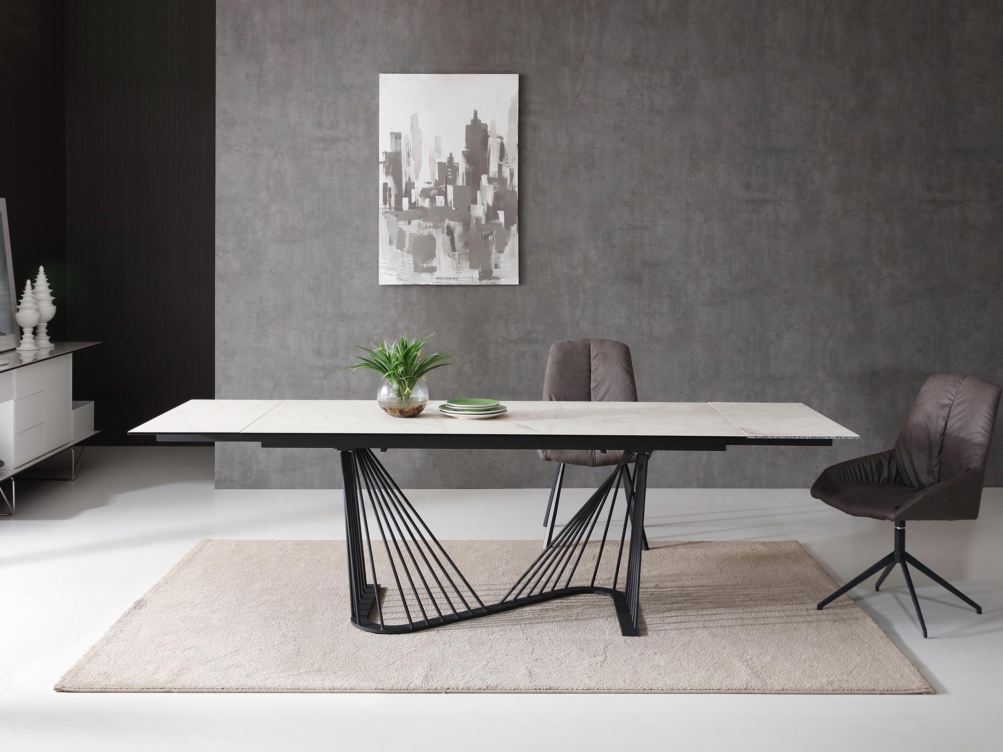 Roma Rectangular Extendable Dining Table