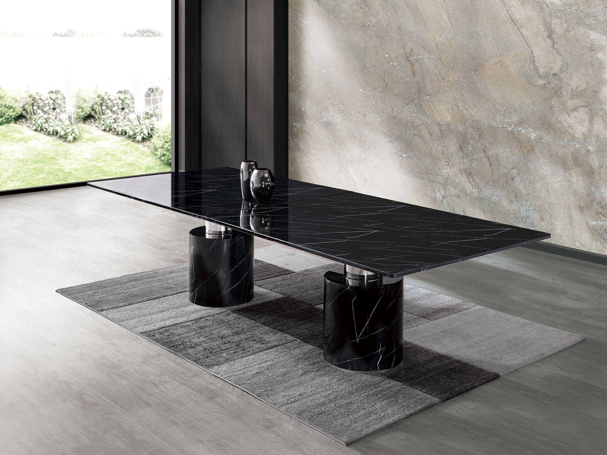 Geneva Rectangular Marble Dining Table