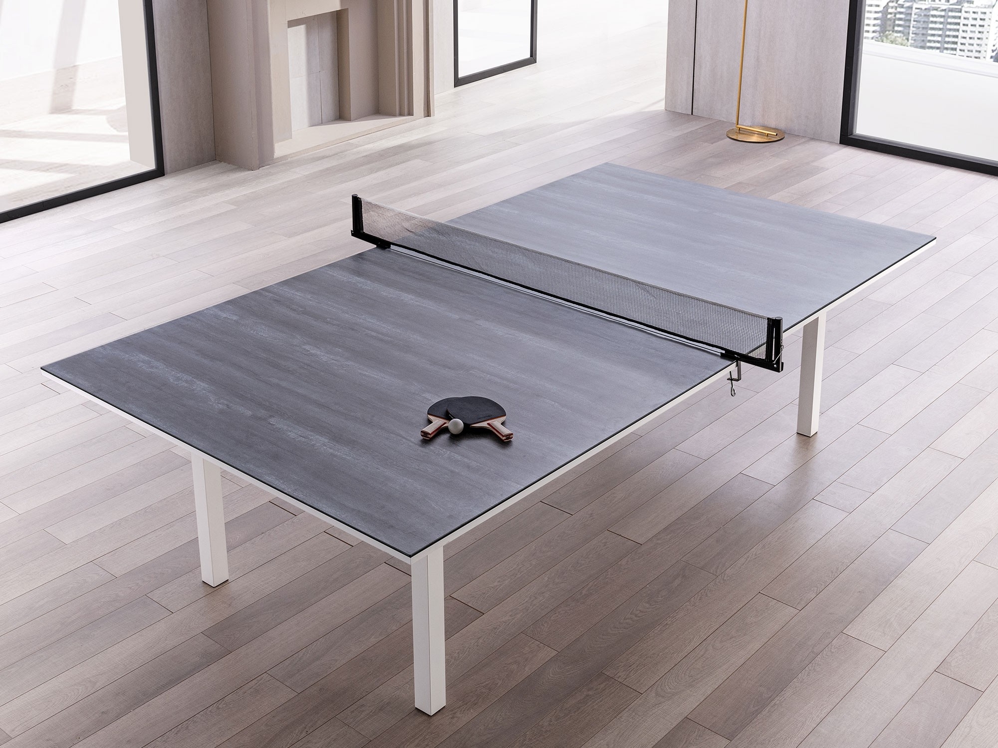 Tiana Rectangle Ceramic Glass Dining & Tennis Table