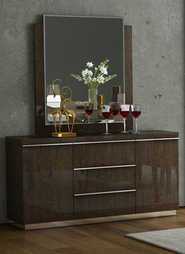 BU 292 2-Door 3-Drawer Buffet & Mirror