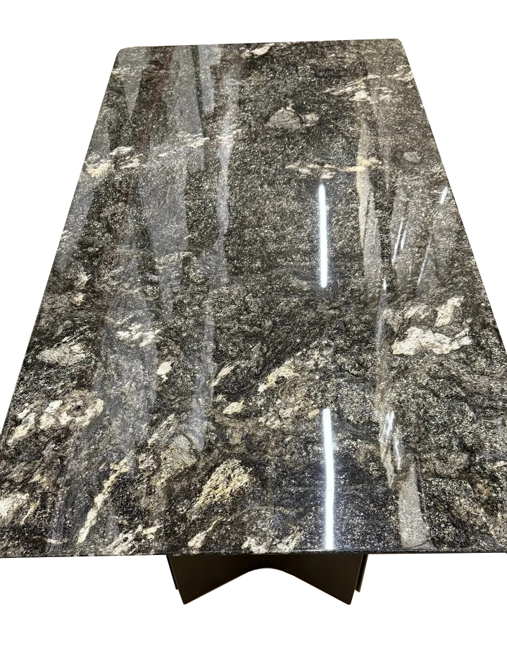 6320 Rectangular Luxury Marble/Steel Dining Table