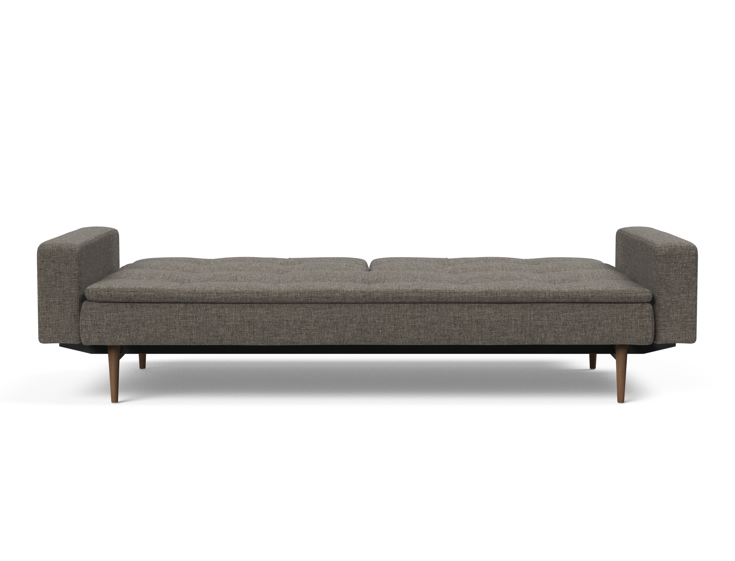 Dublexo Deluxe Fabric Sofa Bed w/Arms & Dark Wood Styletto Legs
