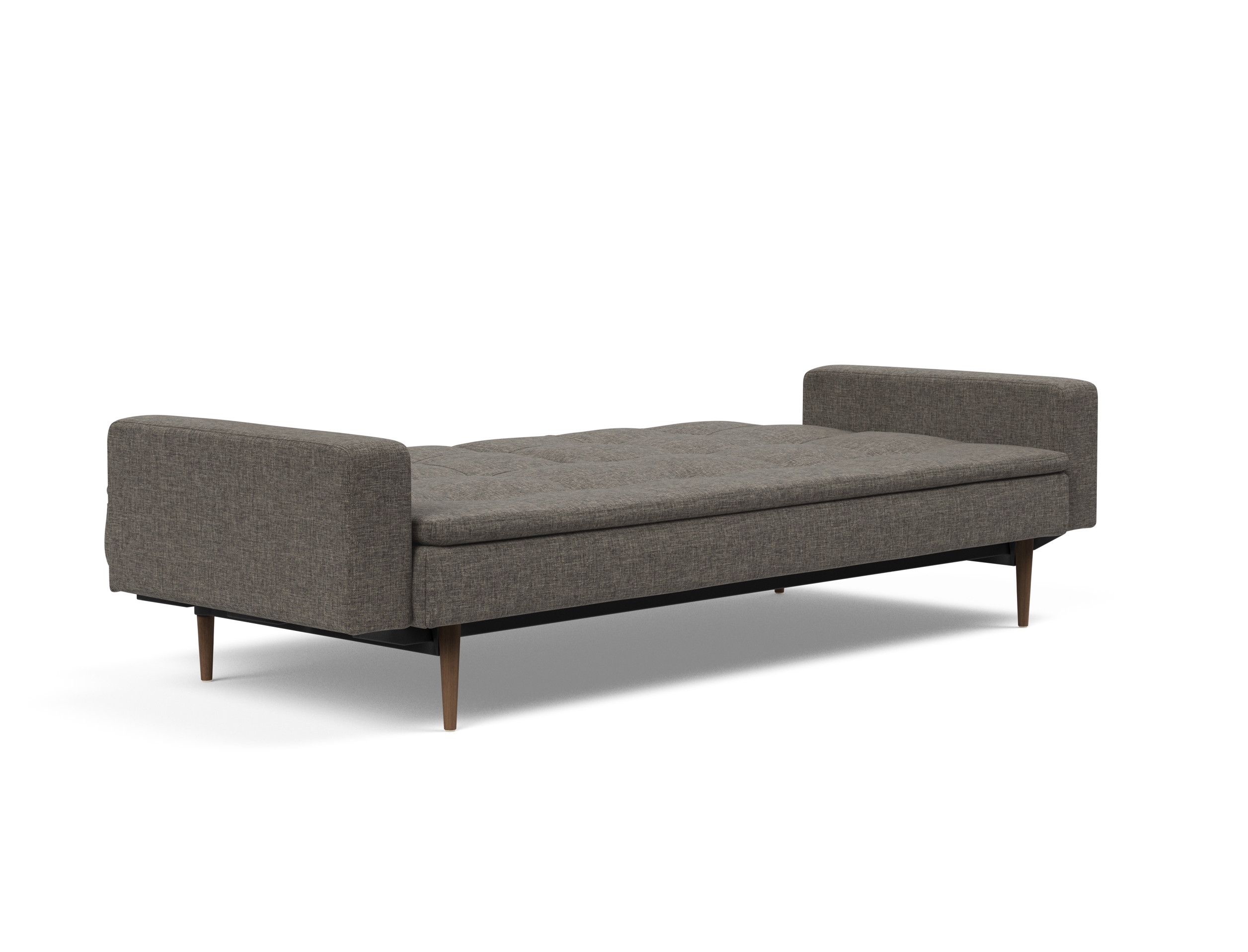 Dublexo Deluxe Fabric Sofa Bed w/Arms & Dark Wood Styletto Legs