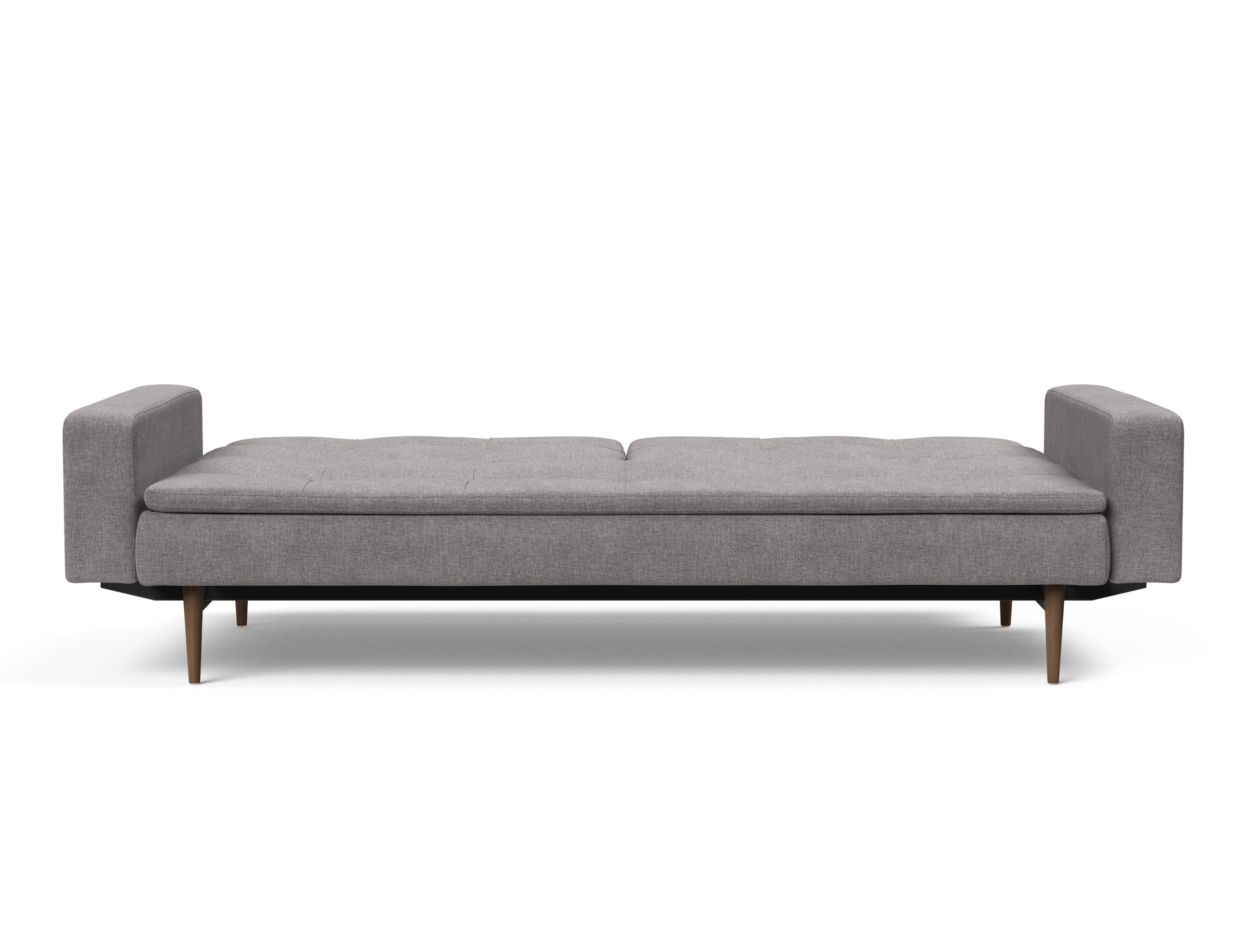 Dublexo Deluxe Fabric Sofa Bed w/Arms & Dark Wood Styletto Legs