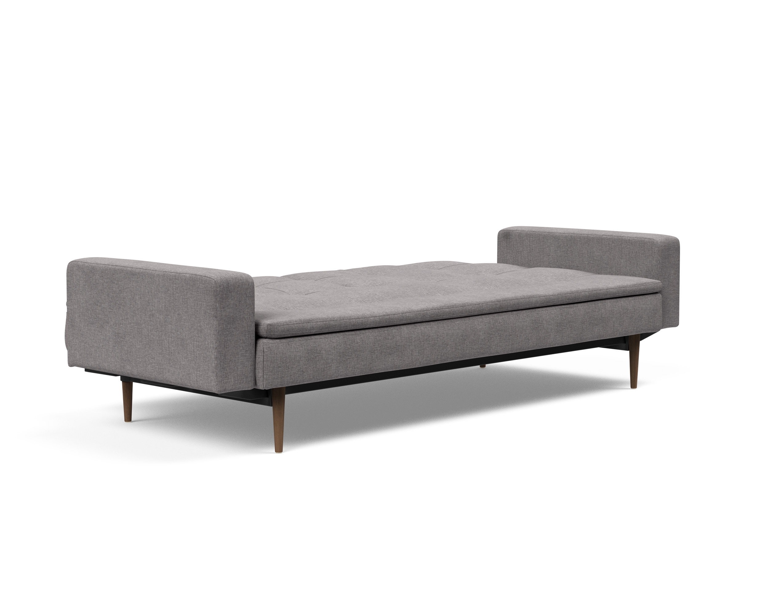 Dublexo Deluxe Fabric Sofa Bed w/Arms & Dark Wood Styletto Legs