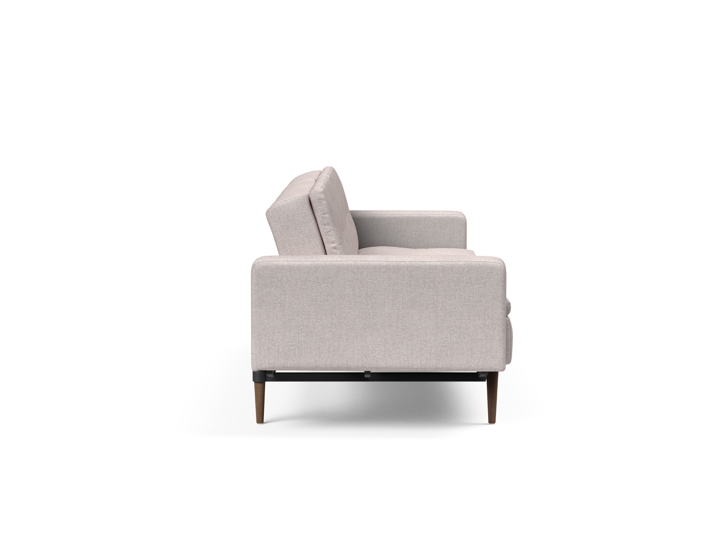 Dublexo Deluxe Fabric Sofa Bed w/Arms & Dark Wood Styletto Legs