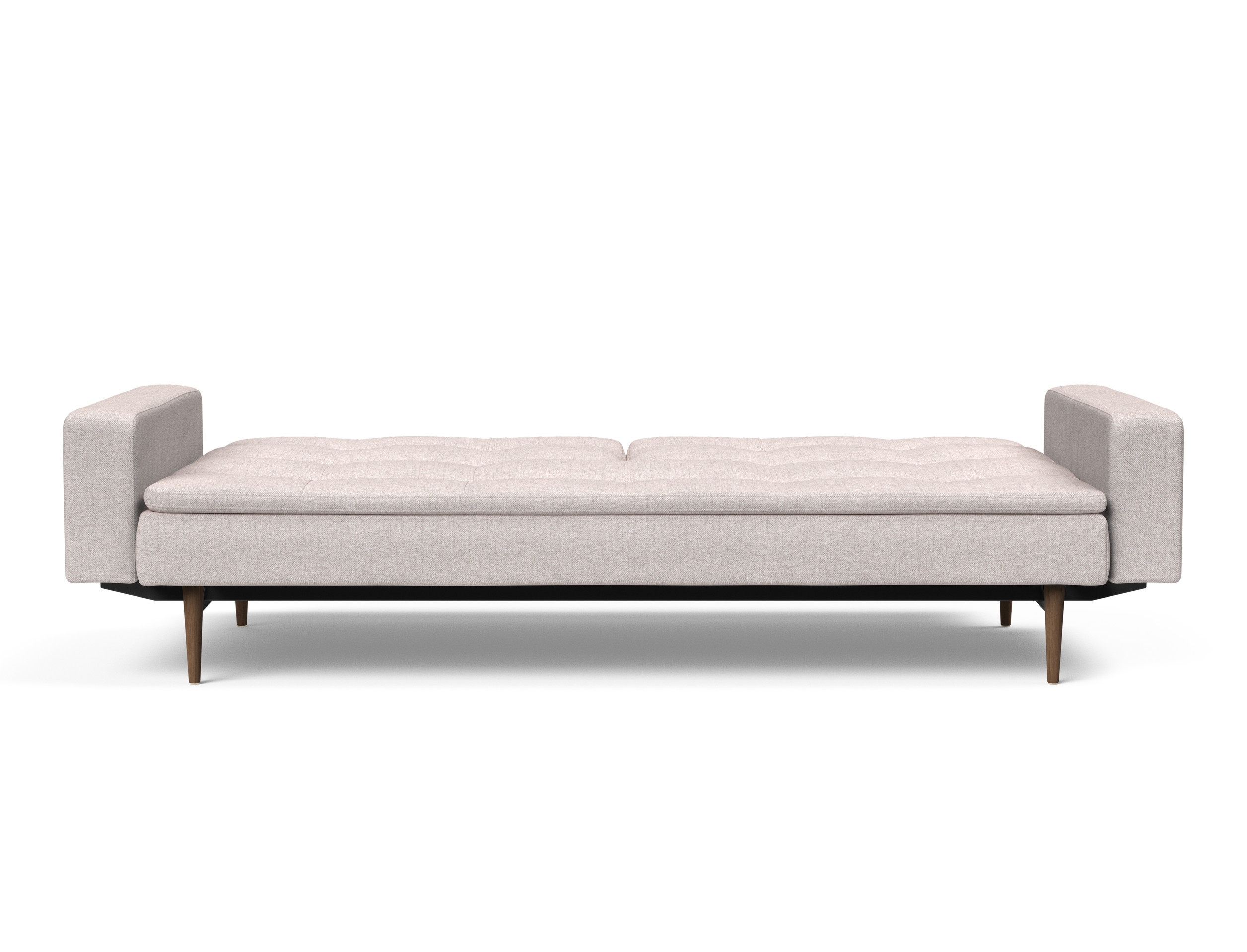 Dublexo Deluxe Fabric Sofa Bed w/Arms & Dark Wood Styletto Legs