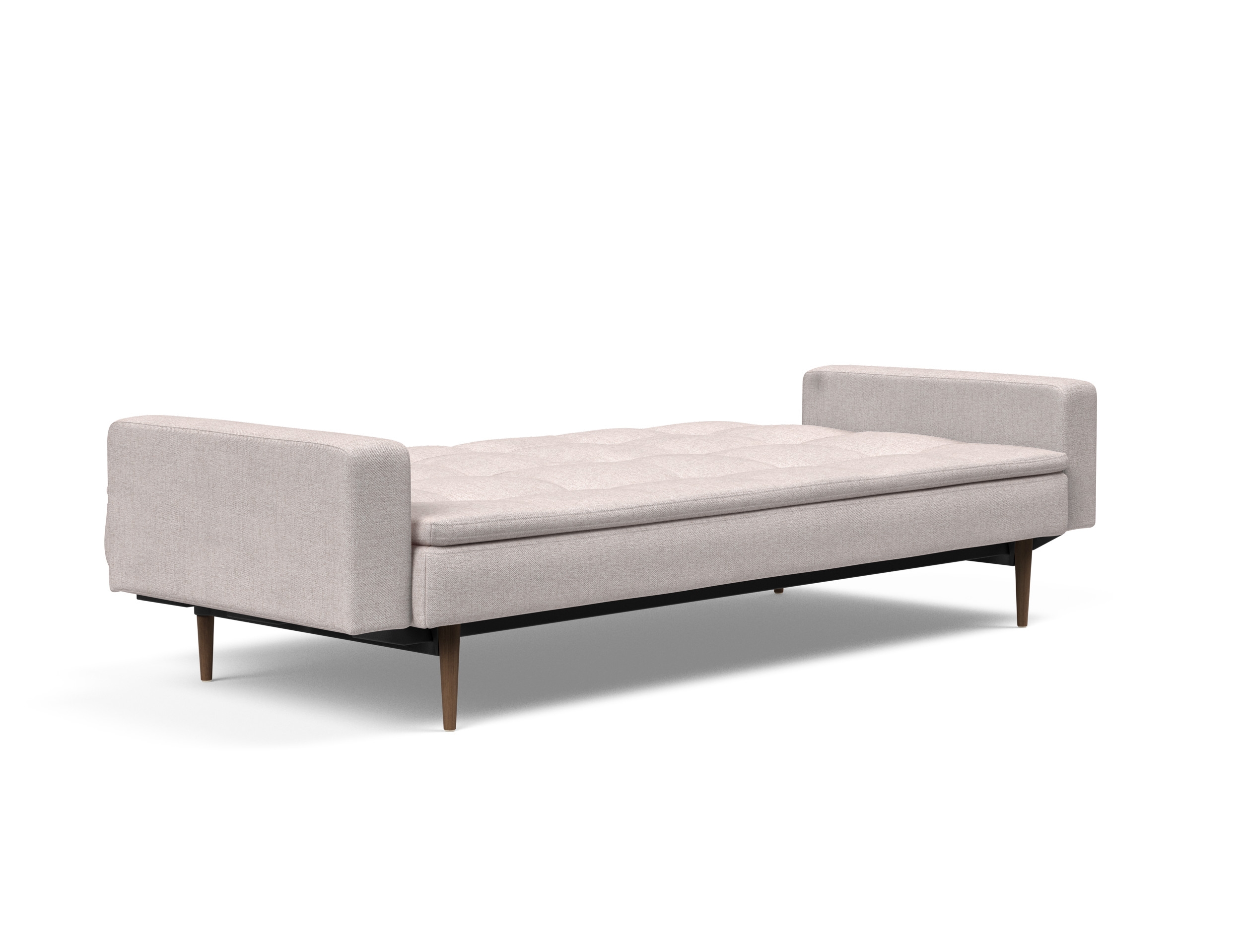 Dublexo Deluxe Fabric Sofa Bed w/Arms & Dark Wood Styletto Legs