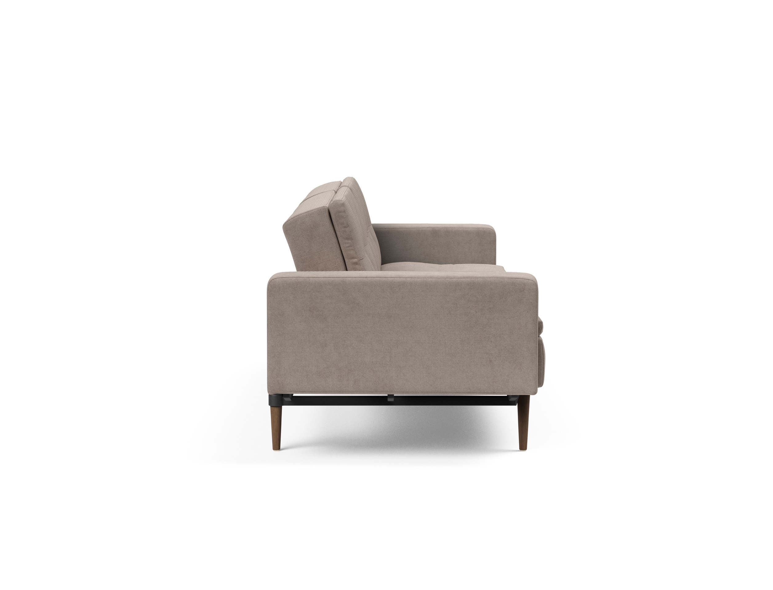 Dublexo Deluxe Fabric Sofa Bed w/Arms & Dark Wood Styletto Legs