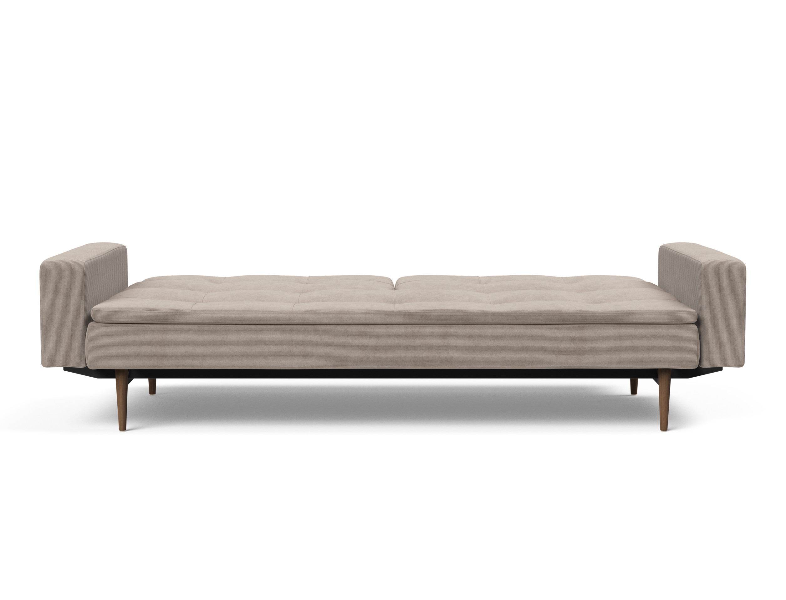 Dublexo Deluxe Fabric Sofa Bed w/Arms & Dark Wood Styletto Legs