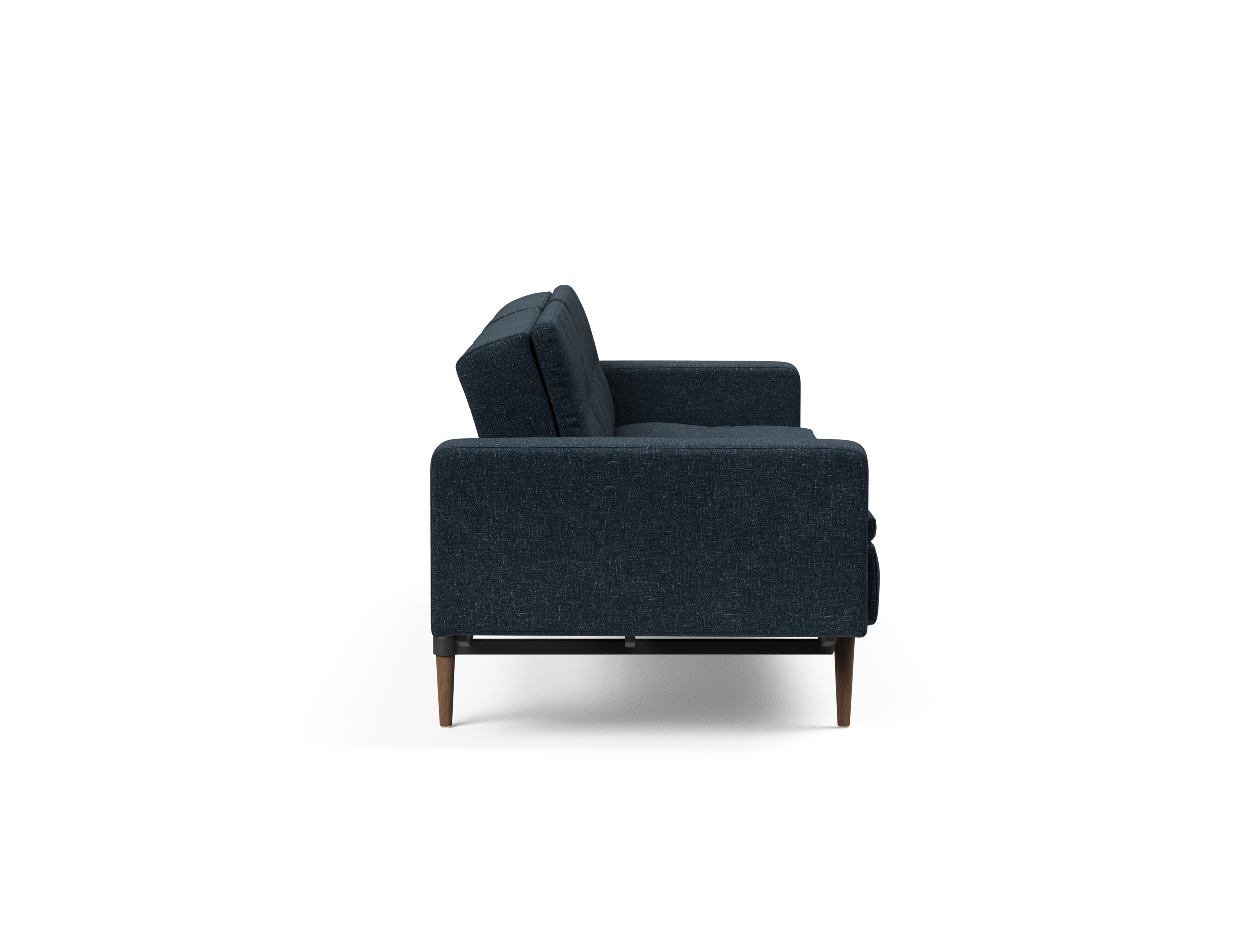 Dublexo Deluxe Fabric Sofa Bed w/Arms & Dark Wood Styletto Legs