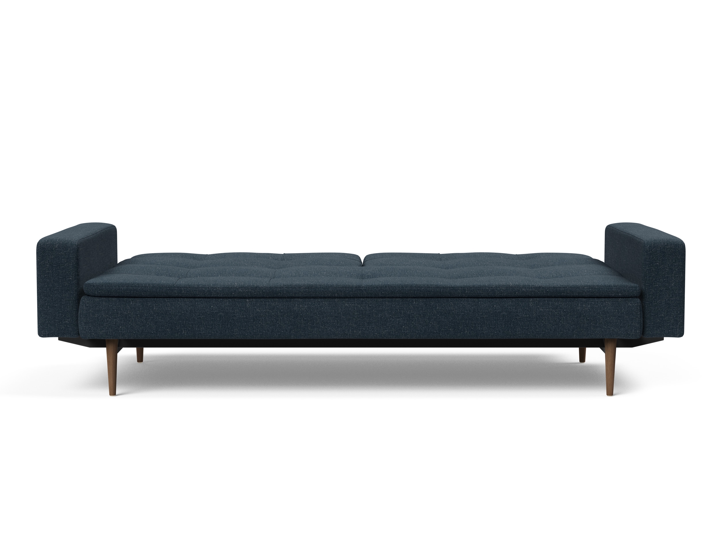 Dublexo Deluxe Fabric Sofa Bed w/Arms & Dark Wood Styletto Legs