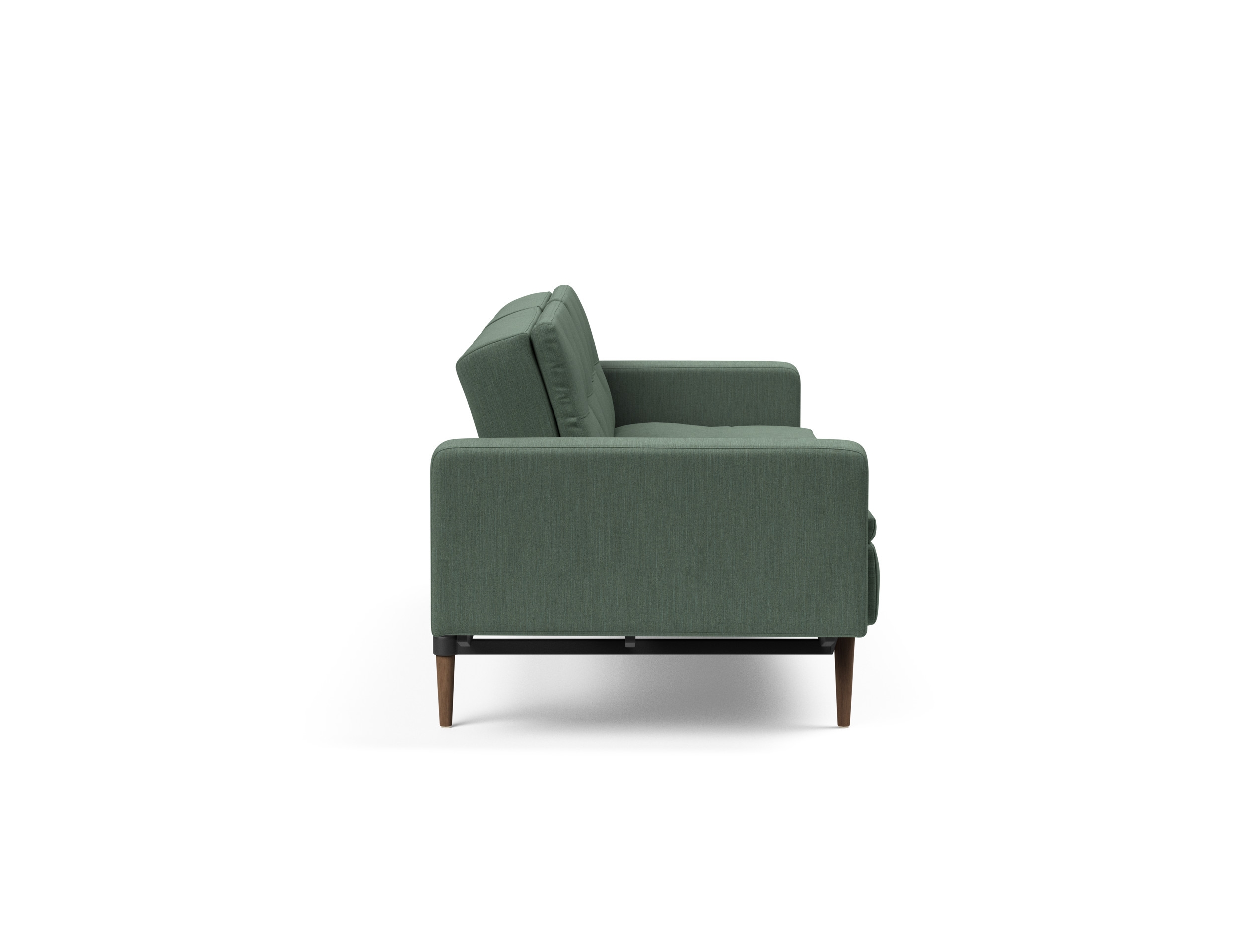 Dublexo Deluxe Fabric Sofa Bed w/Arms & Dark Wood Styletto Legs