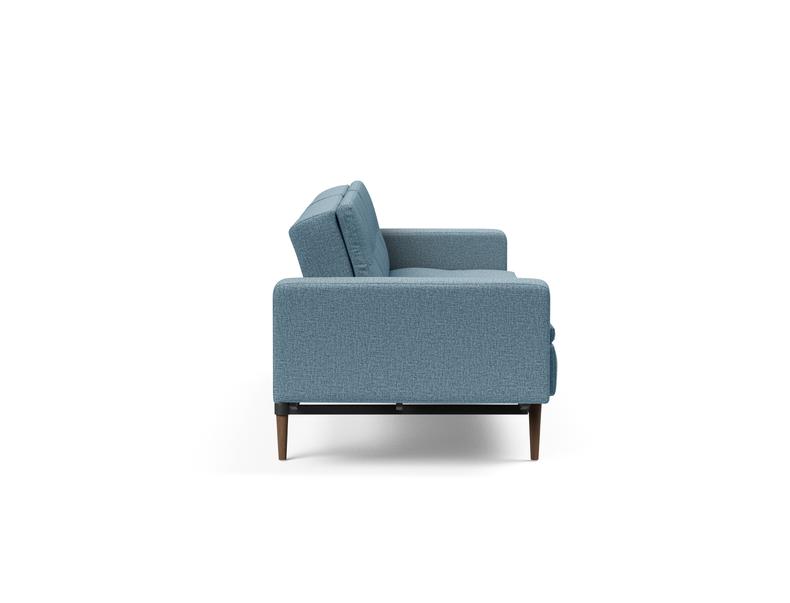 Dublexo Deluxe Fabric Sofa Bed w/Arms & Dark Wood Styletto Legs