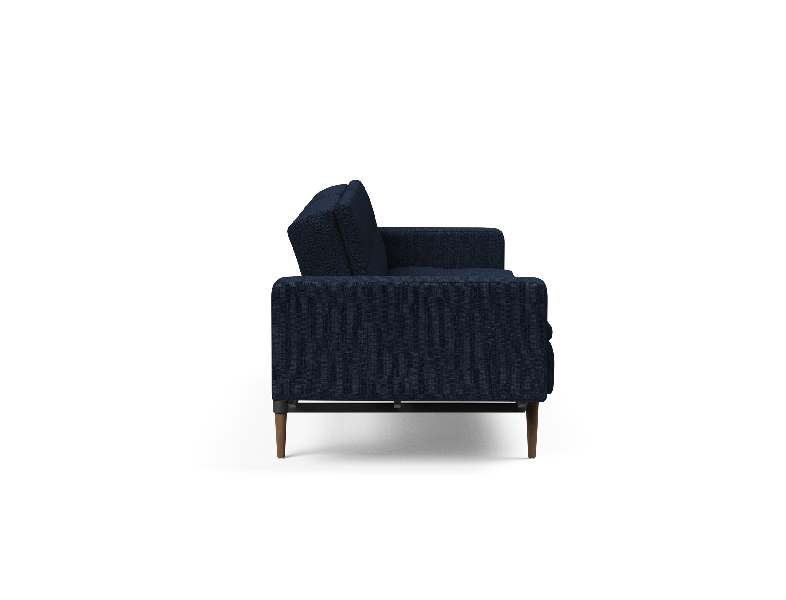Dublexo Deluxe Fabric Sofa Bed w/Arms & Dark Wood Styletto Legs